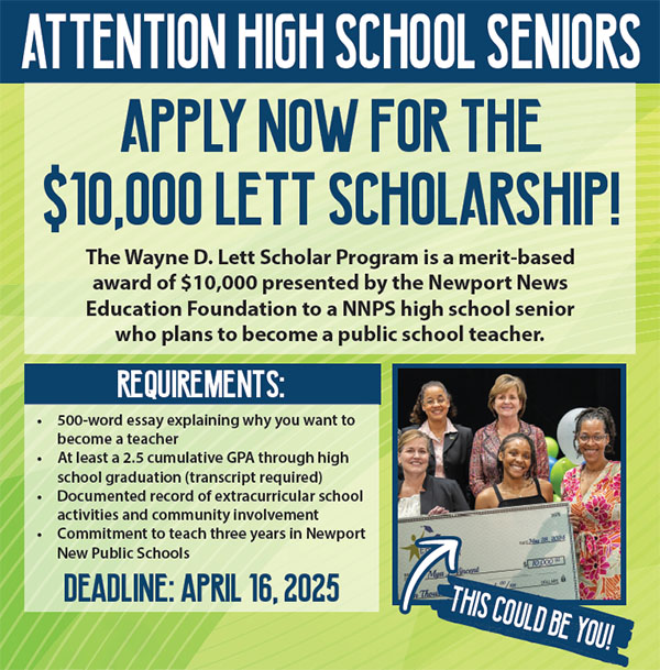 Apply for the Lett Scholarship by April 16, 2025